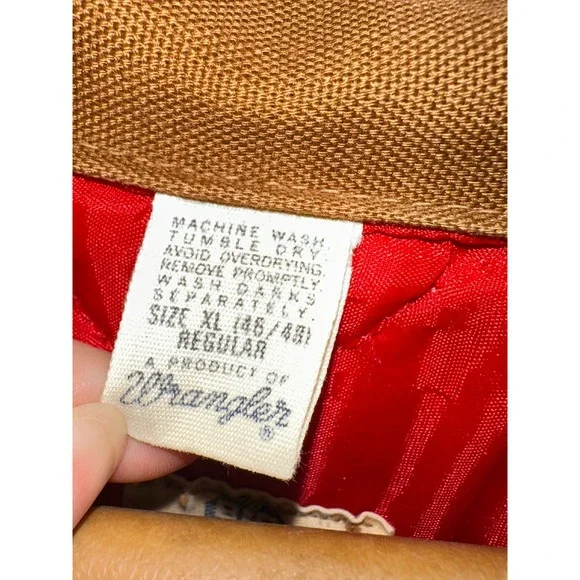 Vintage 60/70s Big Ben Wrangler Brown Duck Canvas Insulated Coverall Scovill  XL - Picture 6 of 11